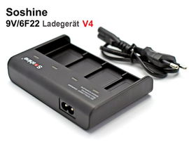 Soshine V4 Ładowarka do akumulatorów 9V Li-ion, LiFePO4, Ni-MH